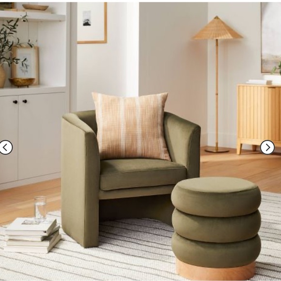 Woven Striped Throw Pillow Camel/Cream - Threshold designed with Studio McGee - Picture 2 of 11